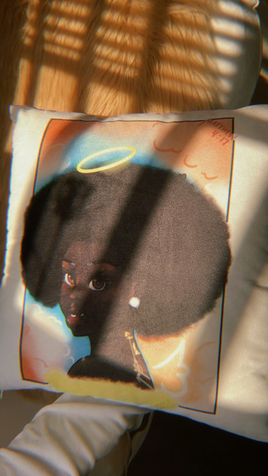 Dark-skinned Angel Plush Pillow