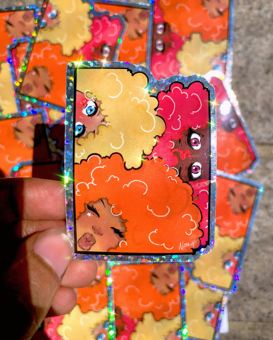 Besties Forever Glitter Sticker